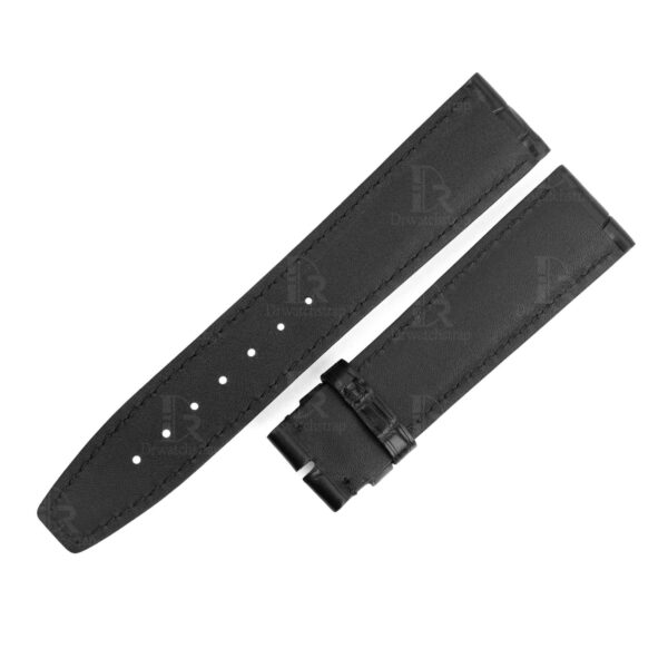 Genuine best quality alligator black IWC leather watch straps replacement watchbands for IWC Portofino / Portuguese Chronograph watches online for sale at a low price - Shop the high-end quality watch bands from dr watchstrap