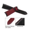Curved End Black Leather Strap red stitching Replacement for Tudor Fastrider Ducati Red Chronograph 42000cr 42010n 42000 24mm 22mm