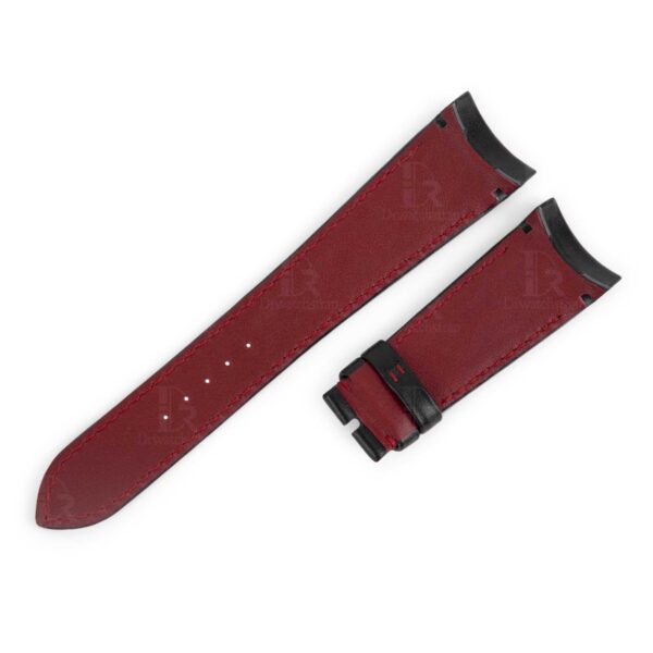 Replacement black leather strap Will fit all Tudor Fastrider Ducati Red Chronograph 42000cr 42010n 42000 24mm 22mm
