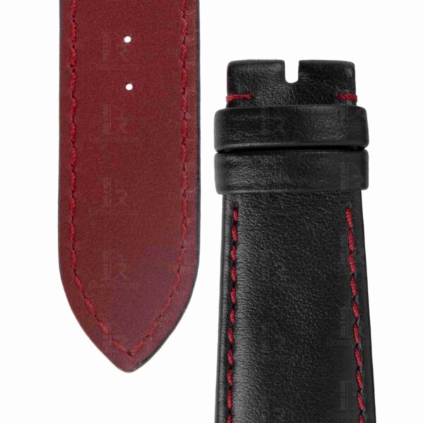 Custom 22mm 24mm Black leather strap for Tudor Fastrider Ducati