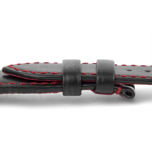 Custom 22mm 24mm Black leather strap for Tudor Fastrider Ducati