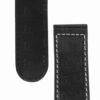 Full-stitched black leather with white stitching - strap for Oris BC4