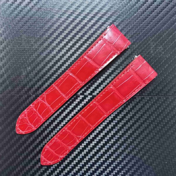 Quick release best quality alligator crocodile New Cartier Santos Quickswitch replacement leather straps amd watch bands for sale - High-end leather Cartier Santos Red strap fit for 40mm Large and 35mm Medium size online at a discount price
