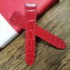 Quick release best quality alligator crocodile New Cartier Santos Quickswitch replacement leather straps amd watch bands for sale - High-end leather Cartier Santos Red strap fit for 40mm Large and 35mm Medium size online at a discount price