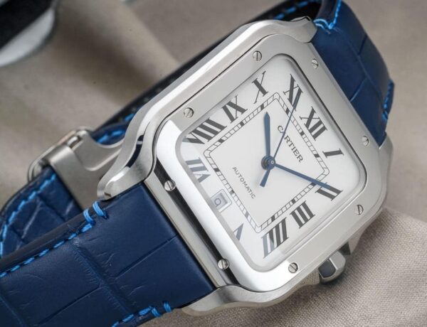 Replacement leather strap for New Cartier Santos Quickswitch