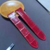 Quick release best quality alligator crocodile New Cartier Santos Quickswitch replacement leather straps amd watchbands for sale - High-end leather Cartier Santos Red strap fit for 40mm Large and 35mm Medium size online at a discount price