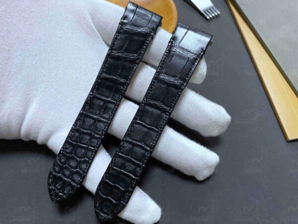 Cartier santos leather strap quickswitch 100 xl straps black watch band replacement
