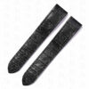 Custom Black Alligator leather watch band for Cartier Santos Galbee strap replacement