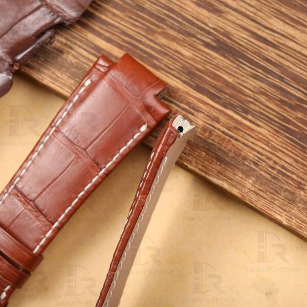 Buy Custom Girard Perregaux Laureato Evo3 80180 replacement brown leather watch strap (2)