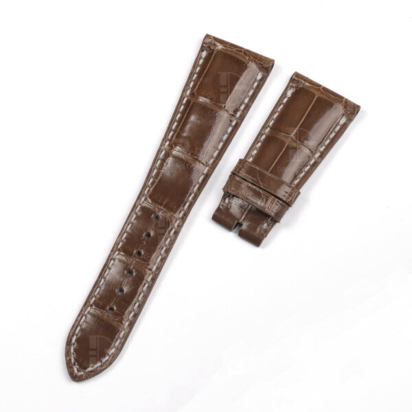 Buy Custom Patek Philippe grand Brown Alligator Leather strap Replacement watch straps