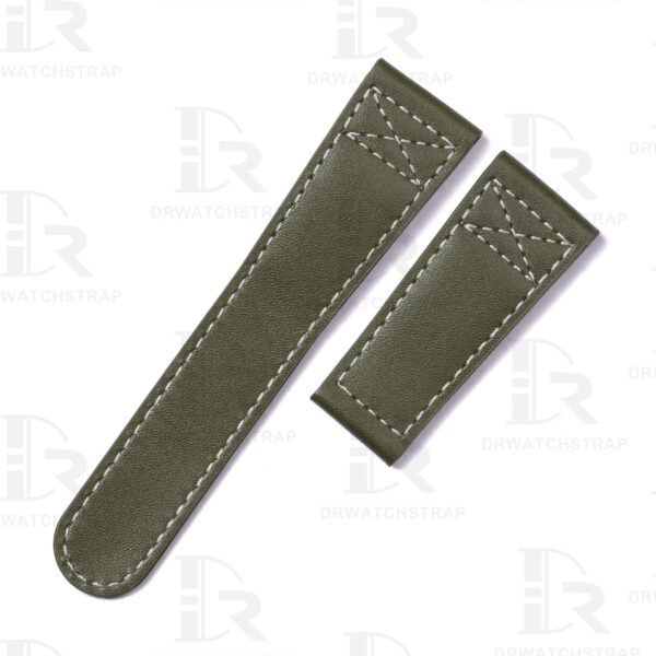 Buy Custom Replacement strap for Oris Aviation BC4 Olive Green calfskin leather watch band