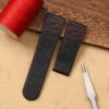 Buy Custom aftermarket watch Oris BC4 straps and watch bands replacement for sale - premium black calf leather with Red stitching watchbands online with black strap or bracelet