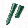 Curved End custom Alligator green leather watch band for Audemars Piguet Millenary strap