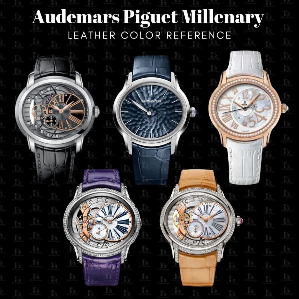 Curved End custom Alligator leather watch band for Audemars Piguet Millenary strap