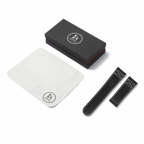 replacement Black Leather Strap for Oris Aviation BC4 watch