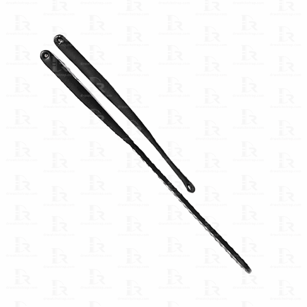 Custom Oris BC4 straps and watch bands replacement for sale black calf leather with white stitching