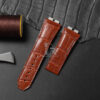 Custom Brown American leather Strap Replacement for Hublot Unico (2)