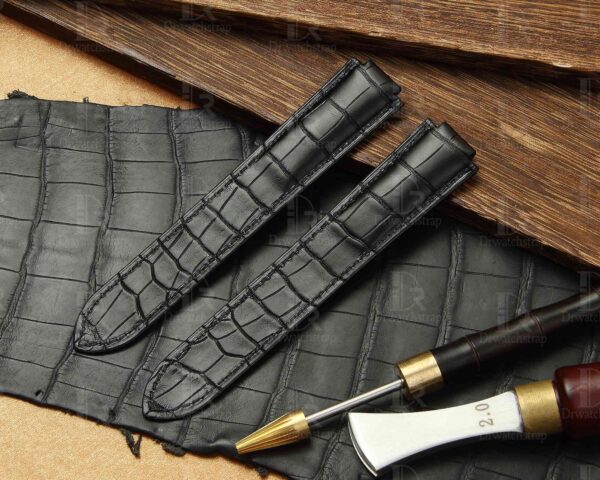 Replacement Cartier Ballon Bleu leather strap black replacement black blue pink brown watchbands for Cartier Ballon Bleu watches 33mm 36mm 42mm 43mm best quality straps online for sale