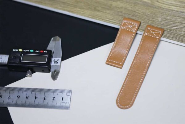 Custom aftermarket watch Oris BC4 straps and watch bands replacement for sale - premium black calf leather with white stitching watchbands online with brown strap or bracelet