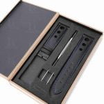 Chopard Happy Sport diamond Gray Grey Alligator leather watch band strap (2)