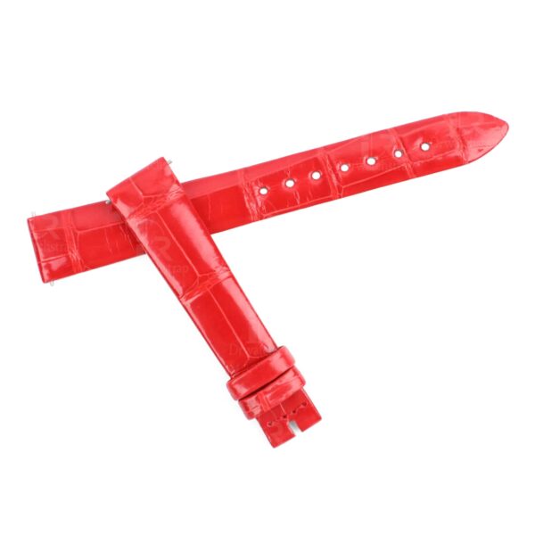 Replacement Jaeger Lecoultre Rendez Vous moon Day and Night watch strap Red Alligator leather watch band 14mm 16mm