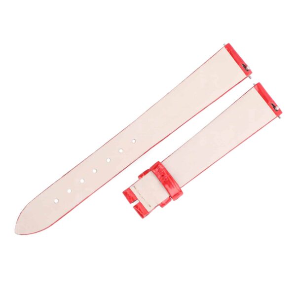 JLC leather strap quick release spring bar - Red Alligator watch band