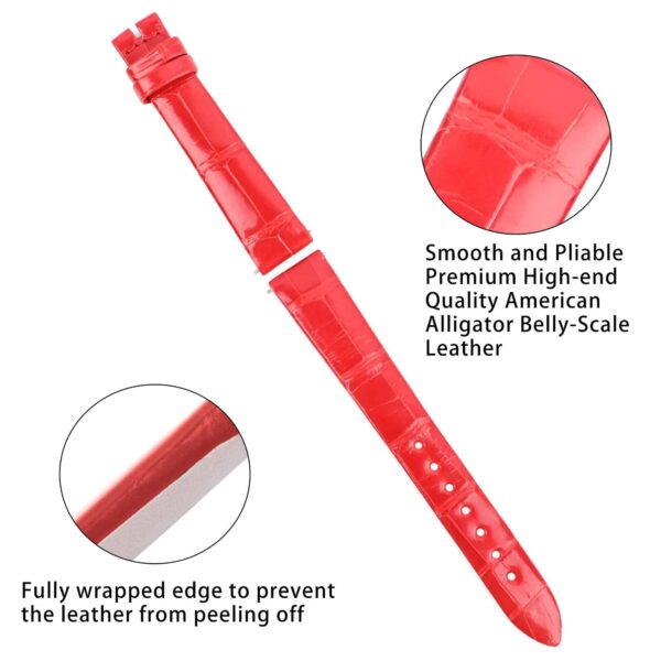 JLC Leather strap - Buy replacement Jaeger Lecoultre Alligator strap for Rendez Vous Moon