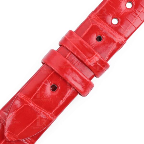 Jaeger Lecoultre replacement strap - red alligator leather