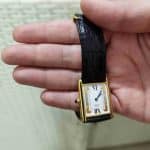 Cartier Tank Must 23mm Green Alligator leather strap watch band for sale (4)