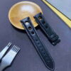 replacement Chopard black leather strap