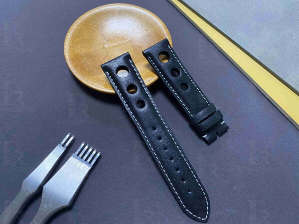 replacement Chopard black leather strap