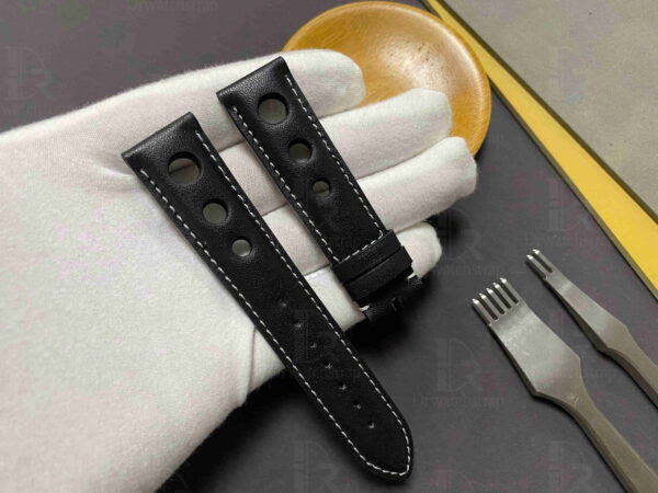 replacement Chopard black leather strap