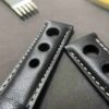 replacement Chopard black leather watch band