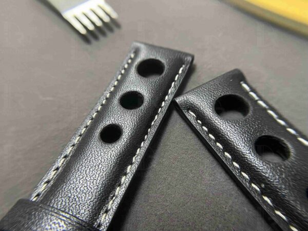 replacement Chopard black leather watch band