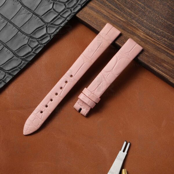 Buy custom Jaeger Lecoultre Rendez Vous Moon Pink leather watch Serie 14mm 16mm watch bands replacement