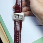 Cartier Tank Chronograph black alligator leather watch band