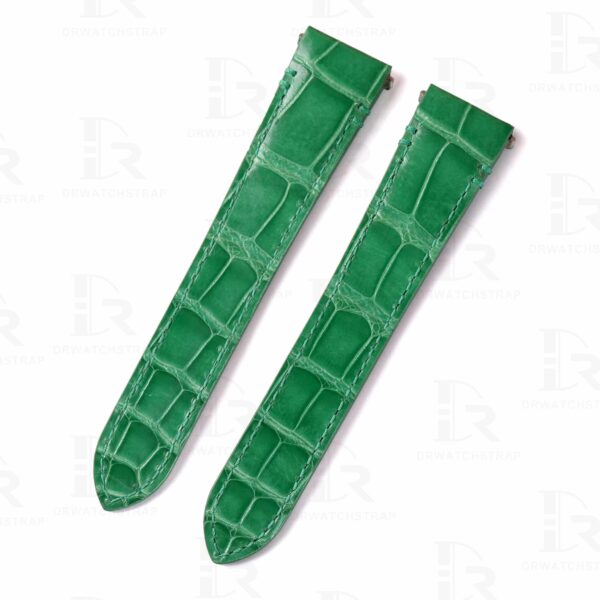Quickswitch Green alligator leather Cartier Santos strap