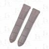 Quickswitch custom genuine alligator Grey leather watch strap replacement for Cartier Santos