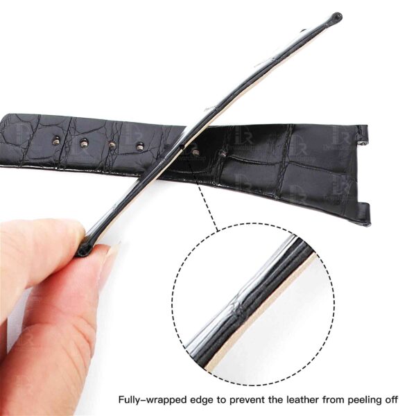 Omega Constellation leather strap replacement best quality material alligator crocodile aftermarket Omega watch band for sale - High-end watchband for Omega luxury watches