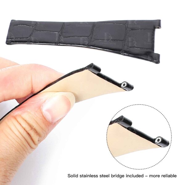 Omega Constellation leather strap replacement best quality material alligator crocodile aftermarket Omega watch band for sale - High-end watchband for Omega luxury watches