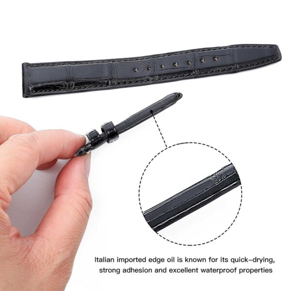 Handcrafted 22mm black Leather strap - Alternative IWC Portugieser strap (black, dark brown, brown, blue)