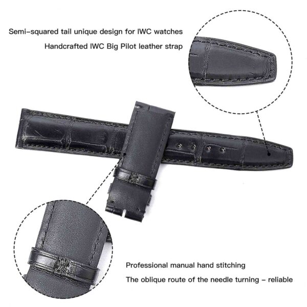 IWC Portuguese bracelet handcrafted Alligator watch band