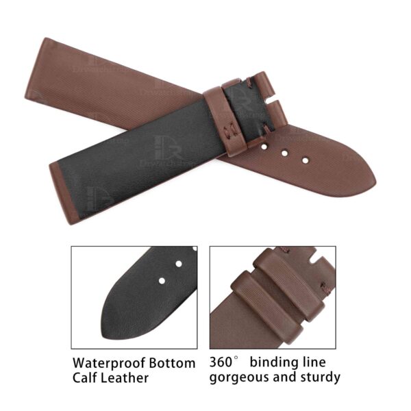 Best quality OEM premium Satin material brown leather watch straps and watch bands replacement for Glashutte Original Ladies Serenade luxury watches - Shop high-end handmade satin strap and watchband at a low price