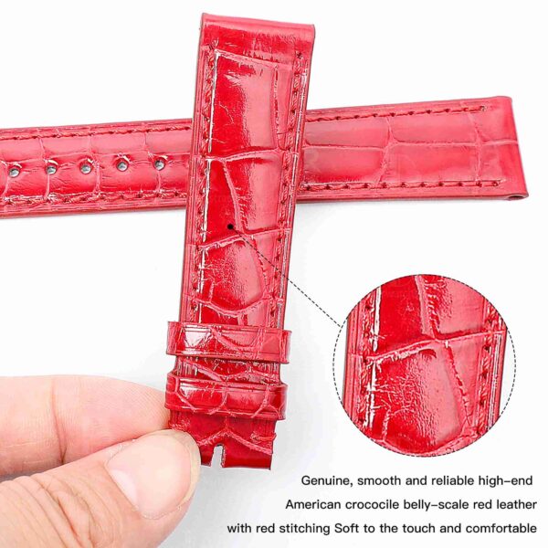 Chopard Happy sport leather strap red replacement