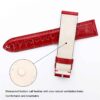 Replacement Chopard Happy Sport leather strap High-glossy Red watch band