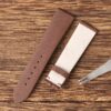 Best quality OEM premium Satin material brown leather watch straps and watch bands replacement for Glashutte Original Ladies Serenade luxury watches (1)