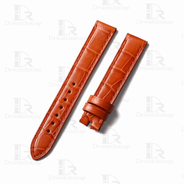 Buy custom Chopard Happy Sport Orange Alligator leather watch strap 18mm 15mm High-glossy for sale (1)
