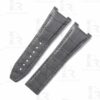 Custom Omega Constellation Dark Gray leather strap replacement best quality material alligator crocodile aftermarket Omega watch band for sale - High-end watchbands for Omega luxury watch