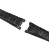 Custom Omega Constellation black leather strap replacement best quality material alligator crocodile aftermarket Omega watchbands for sale - High-end watchbands for Omega luxury watch (