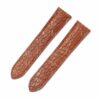 Custom best quality material alligator crocodile Cartier Tank & Ronde solo brown watch leather strap replacement 16mm 18mm 20mm 23mm size compatible with Cartier Tank & Ronde solo small large